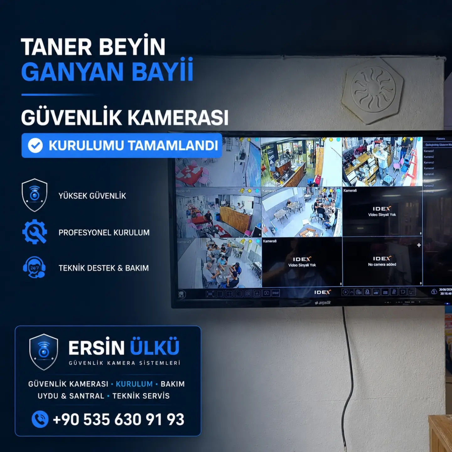 Taner Bey Ganyan Bayii - 9 Kamerası Kurulu