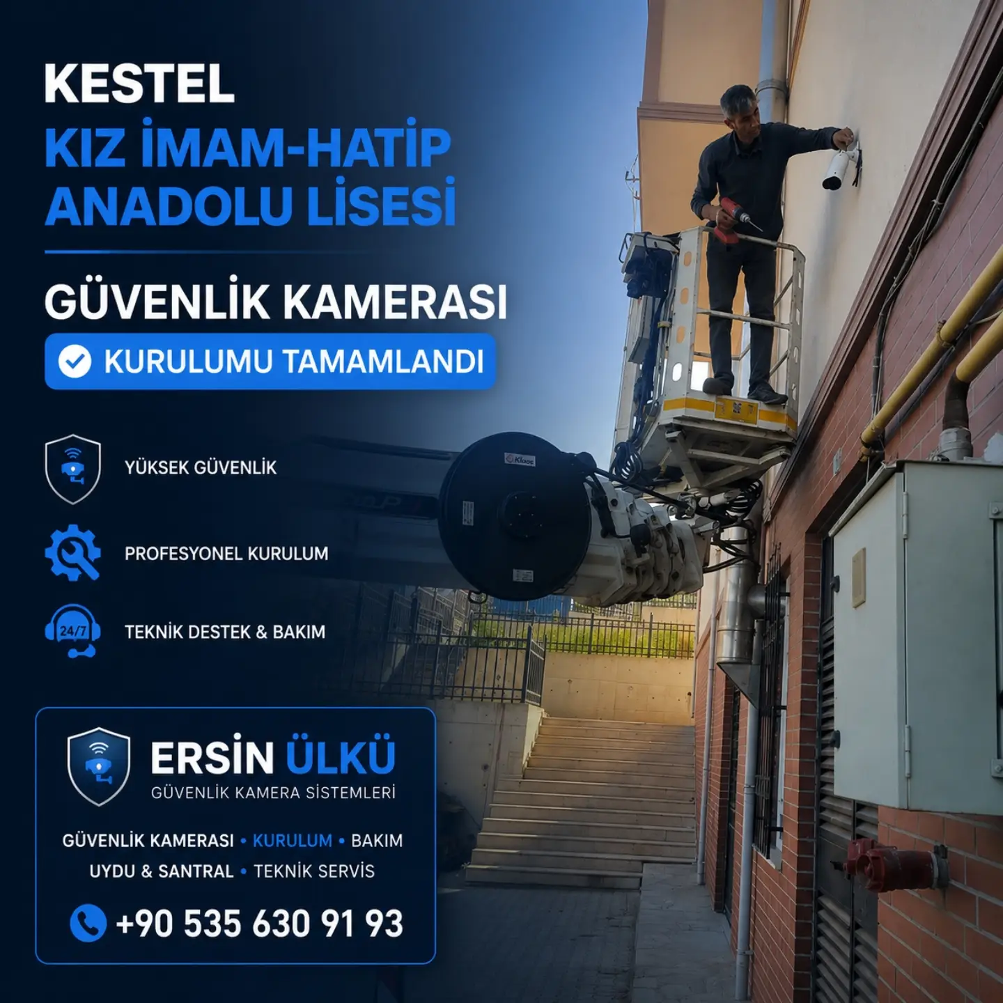 Kestel Kız İmam-Hatip Anadolu Lisesi - Çatı Kurulumu